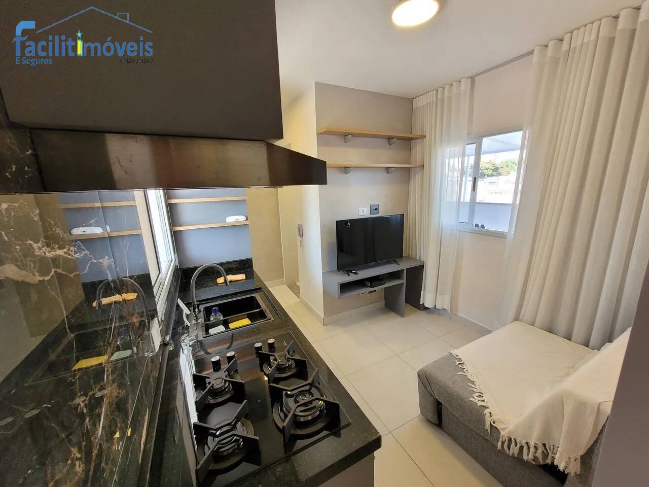 Apartamento à venda com 1 quarto, 37m² - Foto 1